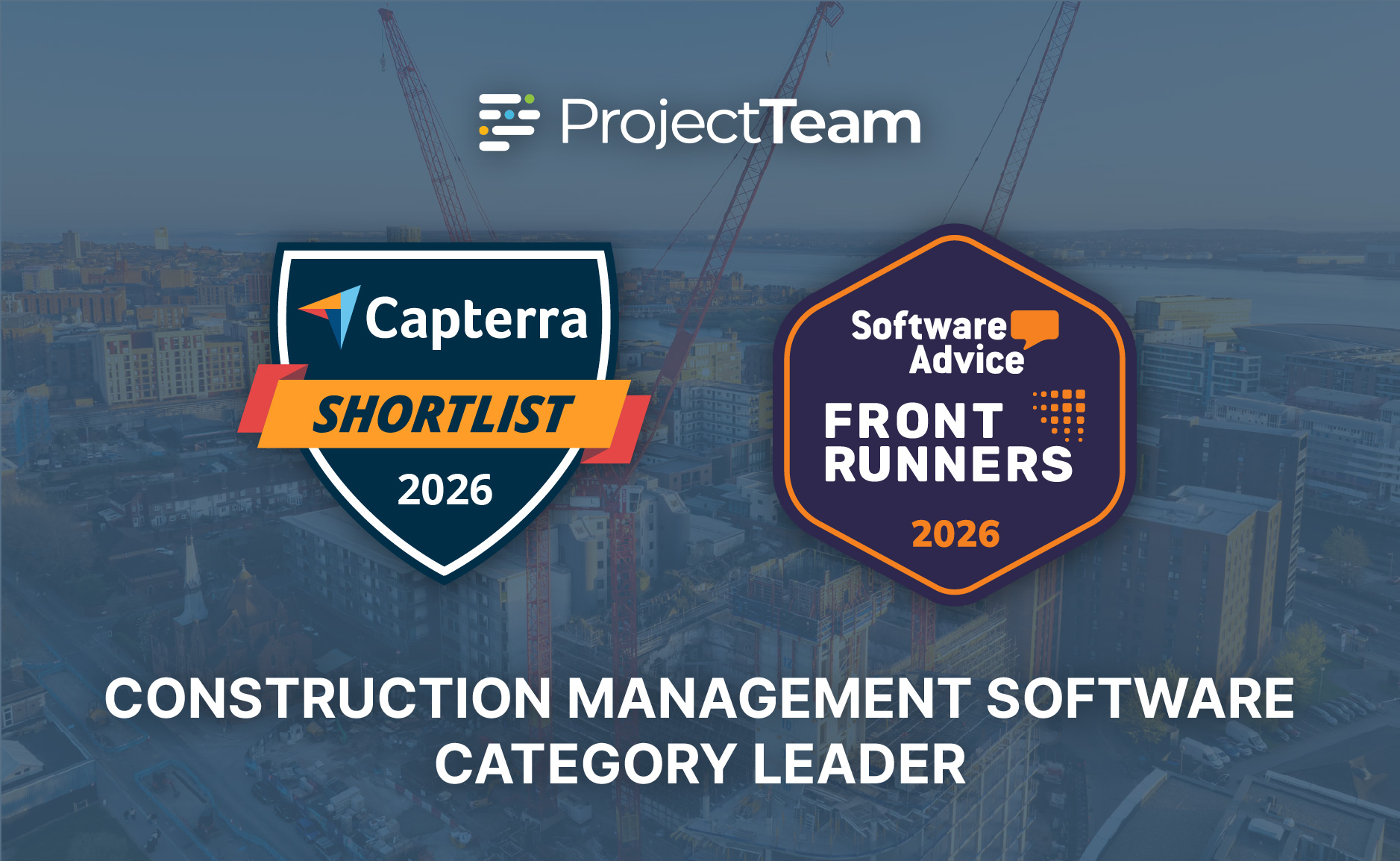 ProjectTeam Named Category Leader in Construction Management Software